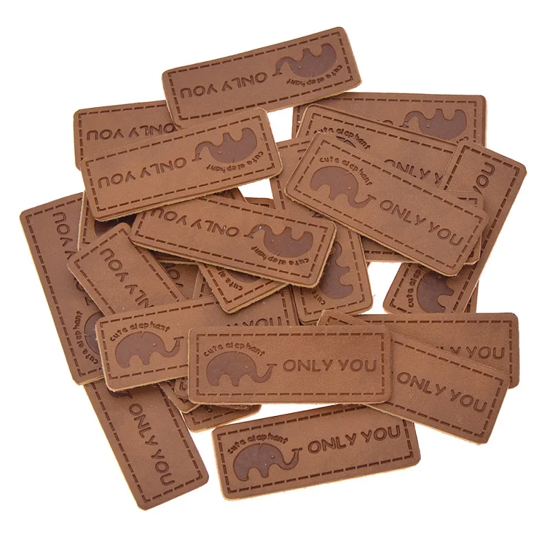 24 шт. ярлыки из синтетической кожи для швейных сумок ручной работы аксессуары