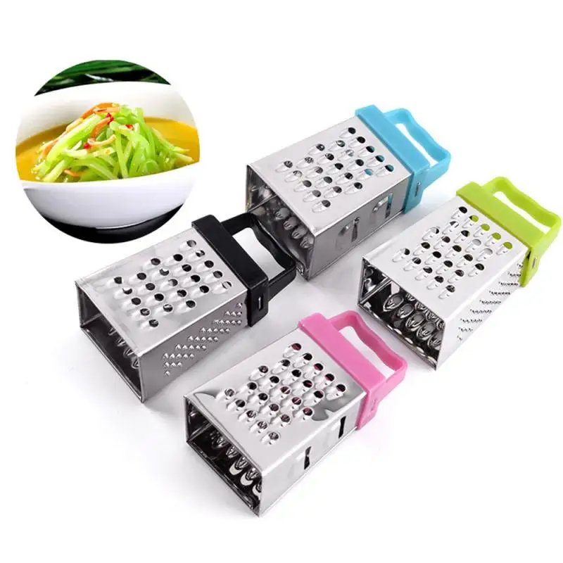 

1pc Mini Four-sided Planer Stainless Steel Planer Multifunctional Cutter Grater For Kitchen Processors Tool Random Colors