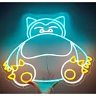 Светодиодная Эстетическая аниме вывеска храп Неоновая Гибкая световая вывеска домашний декор для стены кавайное аниме украшение для спальни роспись