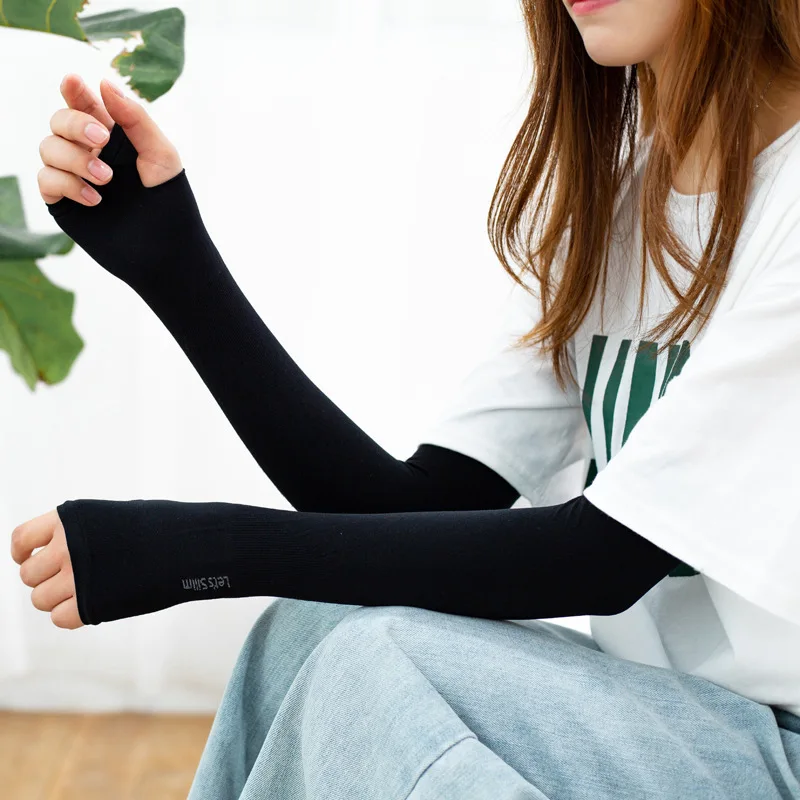 Перчатки без пальцев для мужчин и женщин сетчатые Длинные рукава до половины с