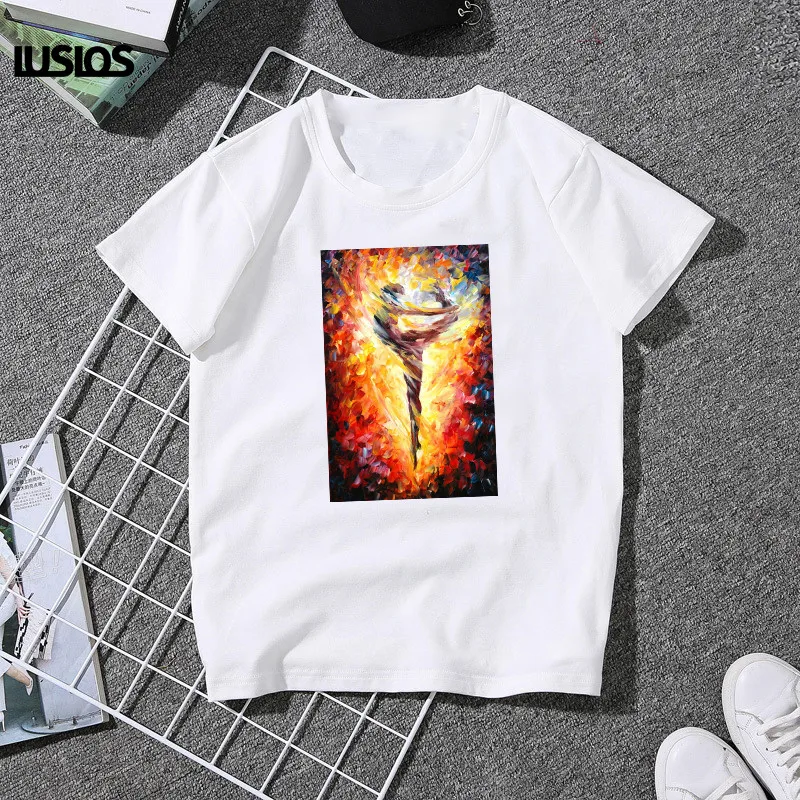 Женская футболка с принтом танцующей девушки LUS лето 2019 футболки повседневная