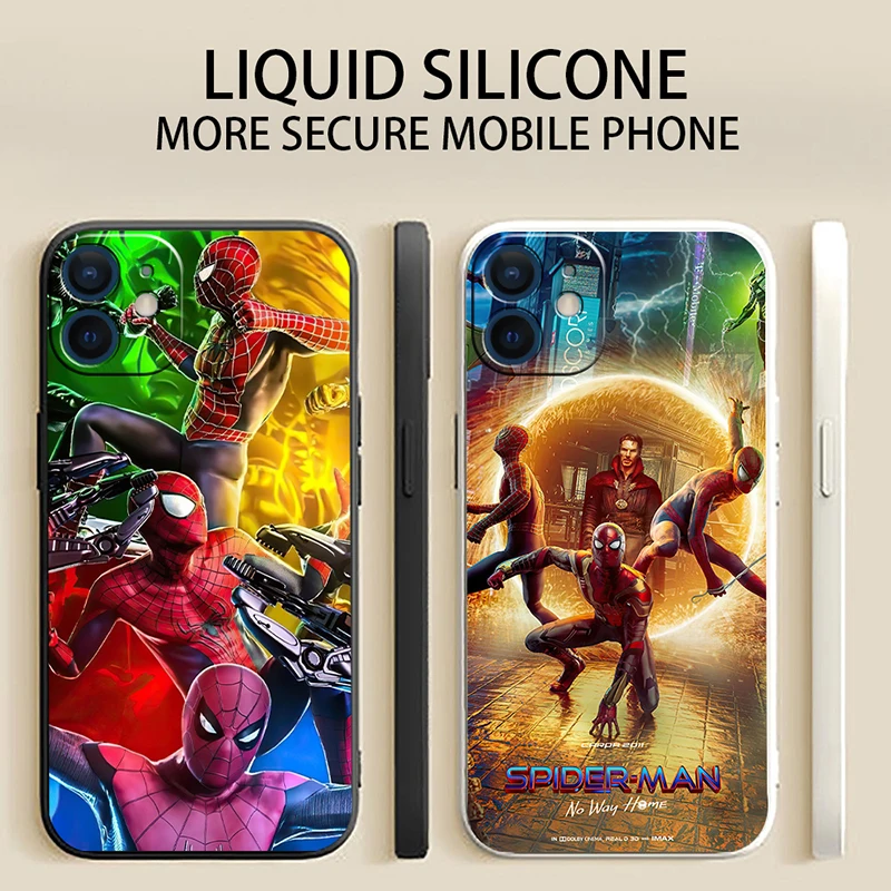 

Phone Case For iPhone 11 12 13 Pro MAX Mini 6 7 8 6S Plus X XR XS SE 2020 Soft TPU Funda Hot Spiders Anime Boy Hero Back Cover