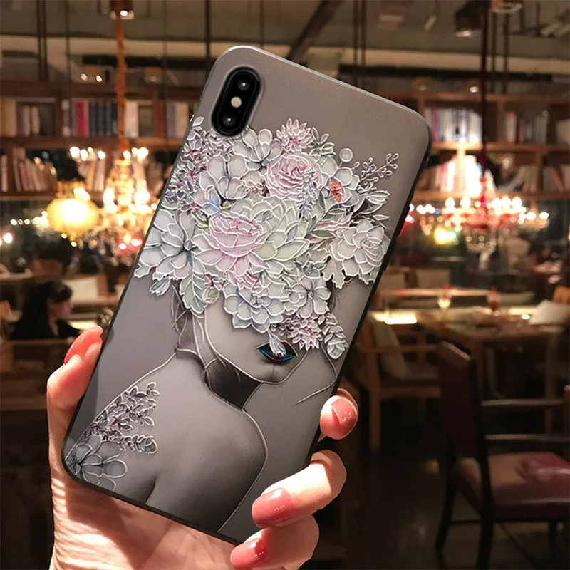 

Luxurious Case for IPhone 11 XR Pro Max Xs Max X 7 8 Plus 3D Emboss Silicon Case for Huawei P20 Pro P30 Pro Mate 30 Funda