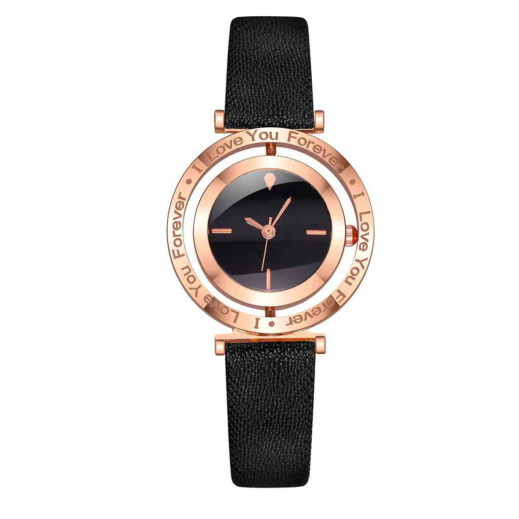 Женские кварцевые часы с откидной крышкой на 360 ° Дизайнерские повседневные