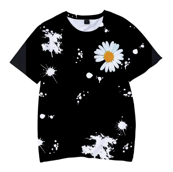 Футболка Gdragon Daisy 3D G Dragon горячая Распродажа Женская Harajuku с граффити дизайн GD для