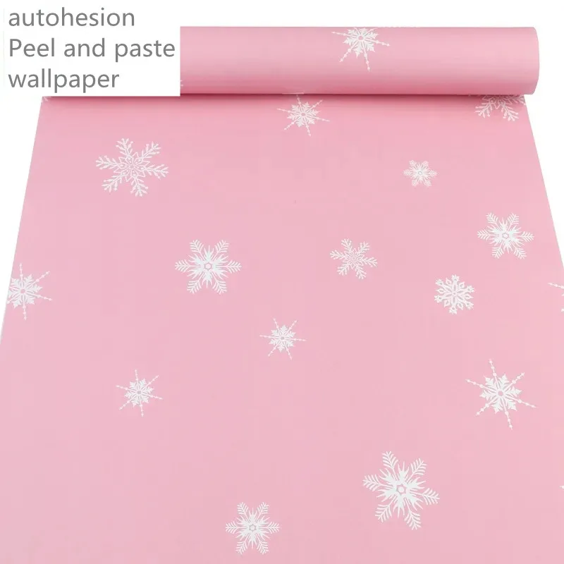 

3D Simple Geometric Wallpaper Self-adhesive Vinyl Dormitory Small Fresh Snowflake Wall Decoration Waterproof Wallpaper Roll Pape