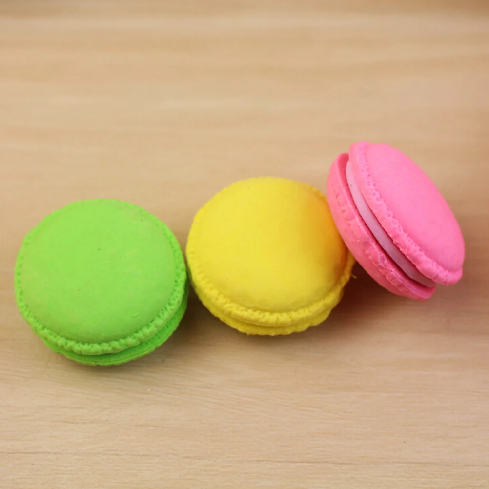 

5 Pcs Cute Kawaii Rubber Eraser Colorful Cake Macaron Eraser For Kids Student Gift Stationery Supplies