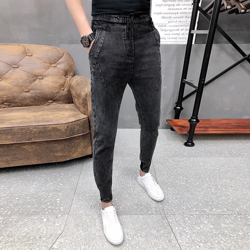 Универсальные мужские джинсы горячая распродажа модные серые повседневные