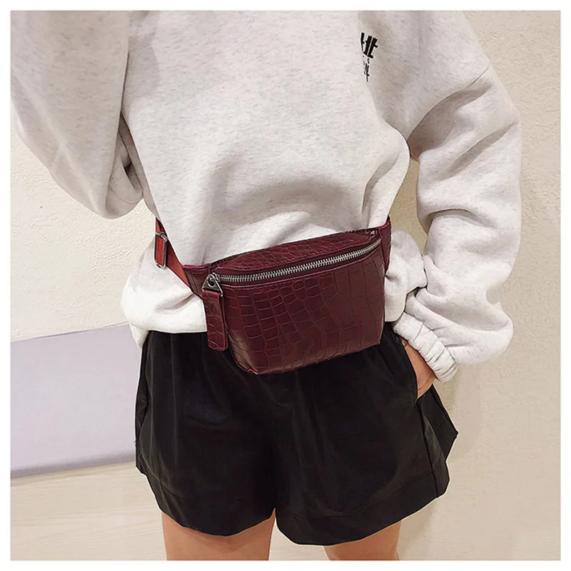 Нагрудная сумка с крокодиловым узором женская новая Корейская версия поясной