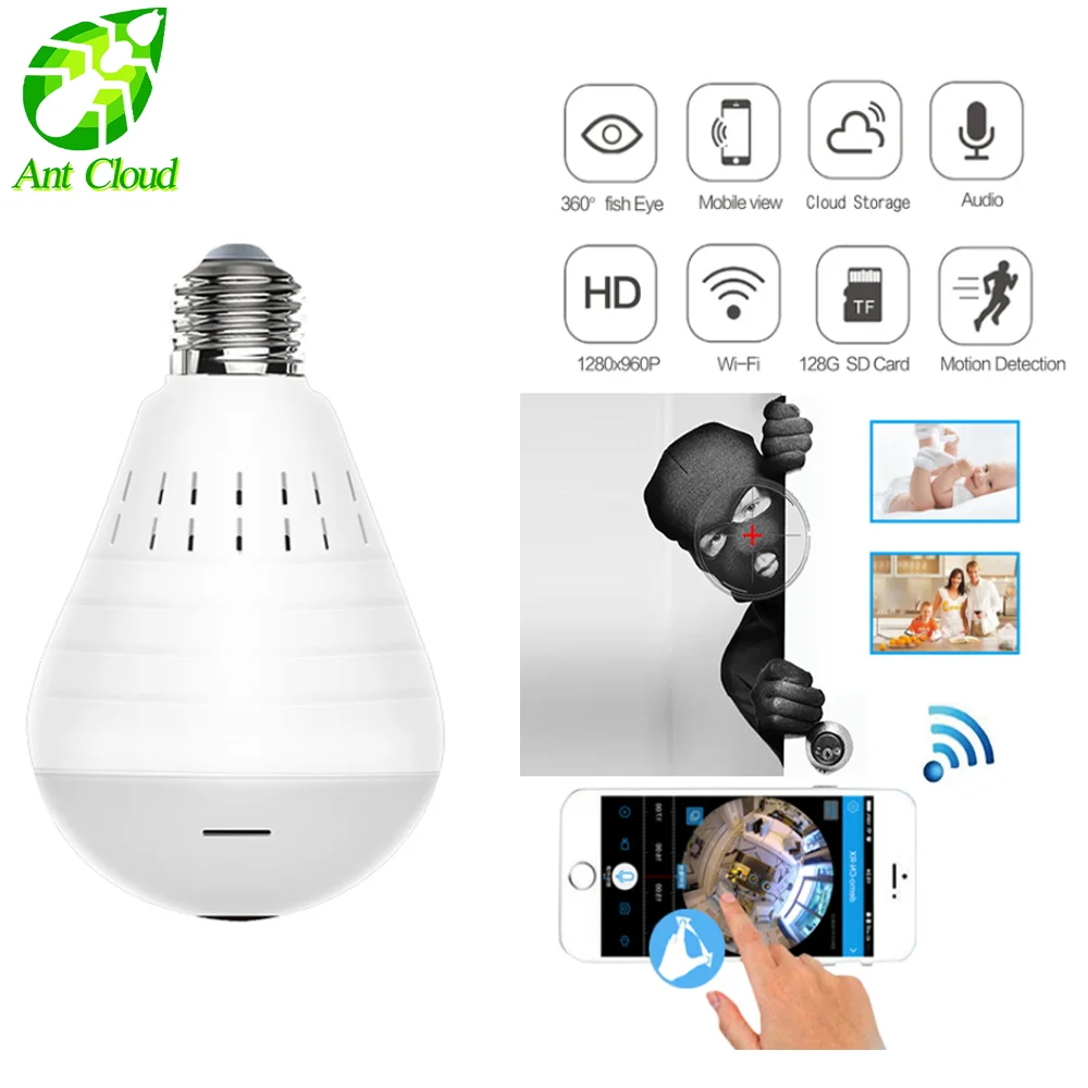 Панорамная камера Ant Cloud 960P с wi-fi и функцией ночного видения | Безопасность защита