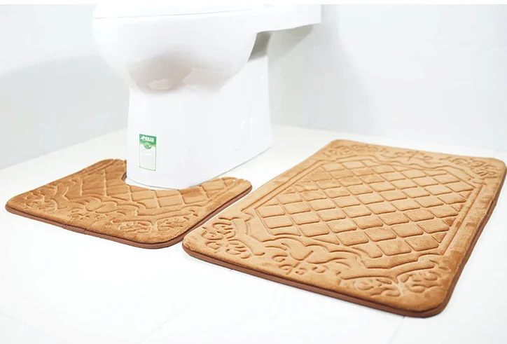 Дешевые 2 шт. Набор ковриков для ванной комнаты много дизайнерских