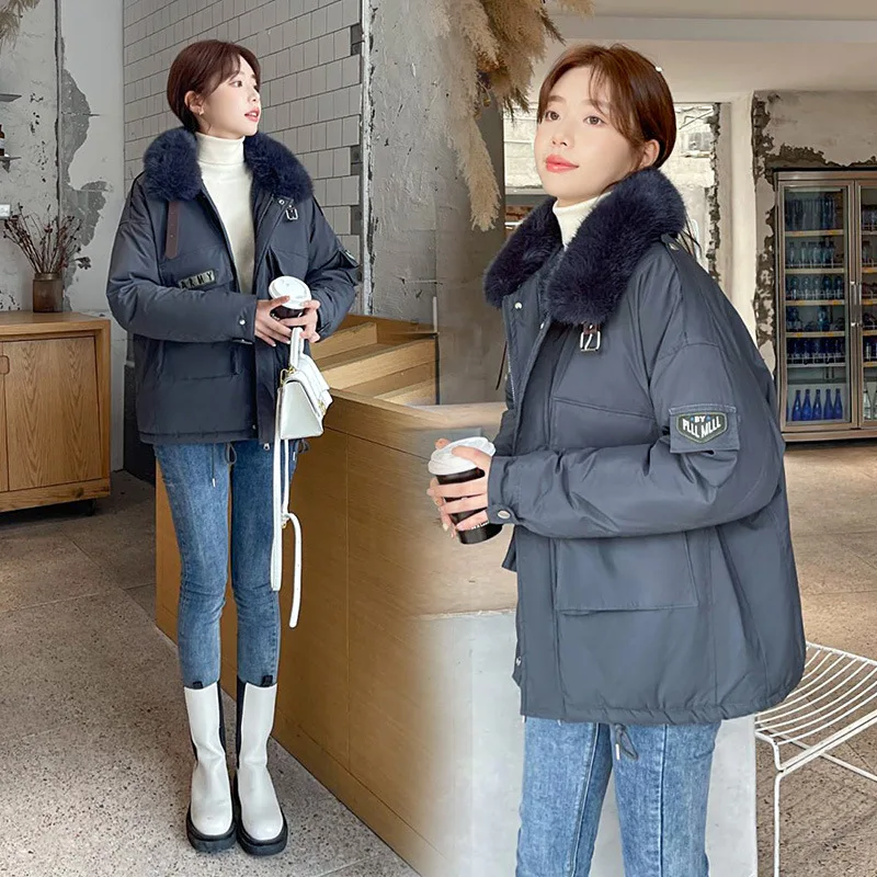 Winter Jacket Women  Ropa De Invierno Mujer Fur Collar Down Padded Jacket Women Short 2021 New Winter
