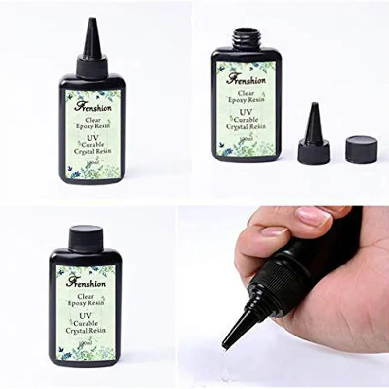 

100ml UV Resin Hard Crystal Clear Glue Ultraviolet Curing Epoxy Resin Jewelry G6DD