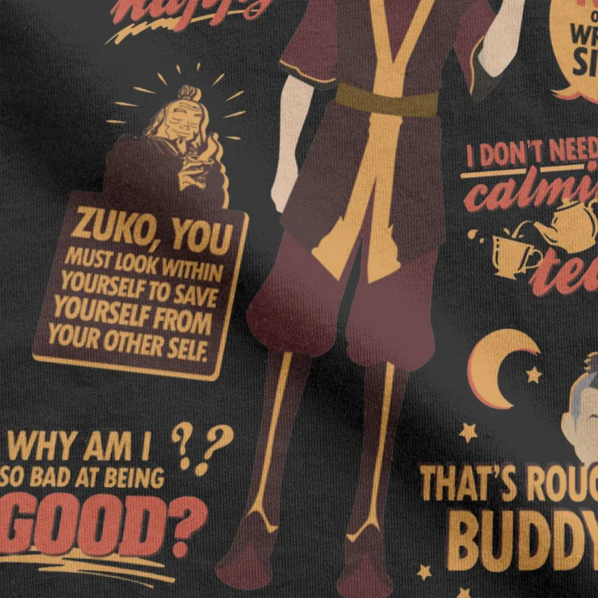 Футболка с надписью Hello Zuko Here Avatar The Last Airbender Мужская футболка из 100% хлопка