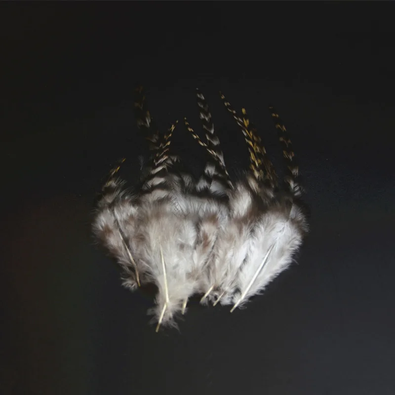 Новые 30 шт./пакет 2 дополнительных цветов мушек полосатой петушиные перья