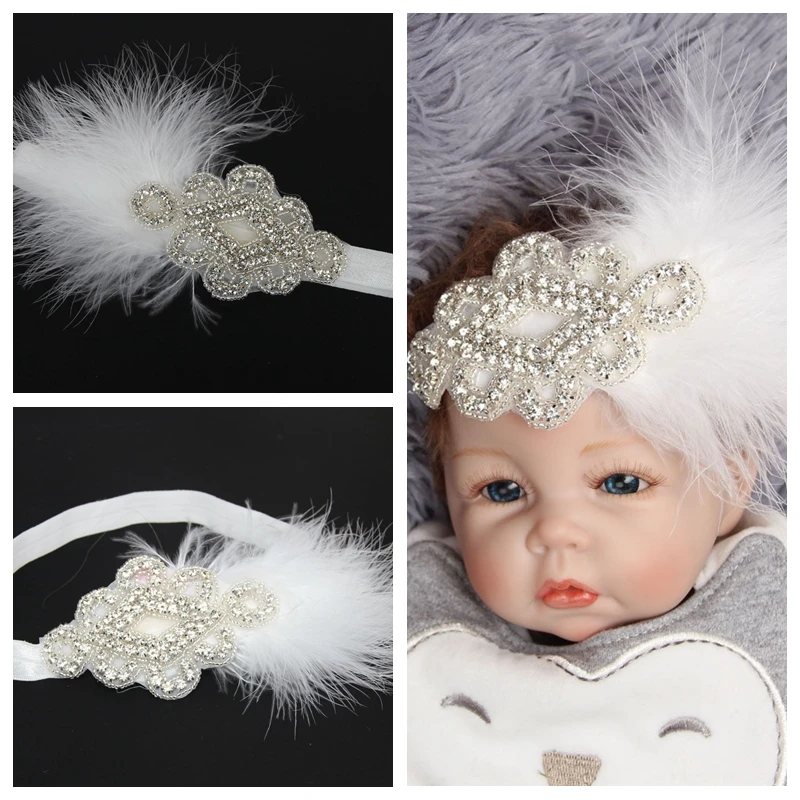 Повязка на голову стразы китайская для новорожденных девочек повязка малышей