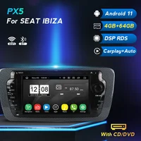 Android 11 Car Radio Multimidia DVD Player GPS For Seat Ibiza 6j 2009-2013 Carplay Navigation 2din CD/DVD Autoradio Stereo WIFI
