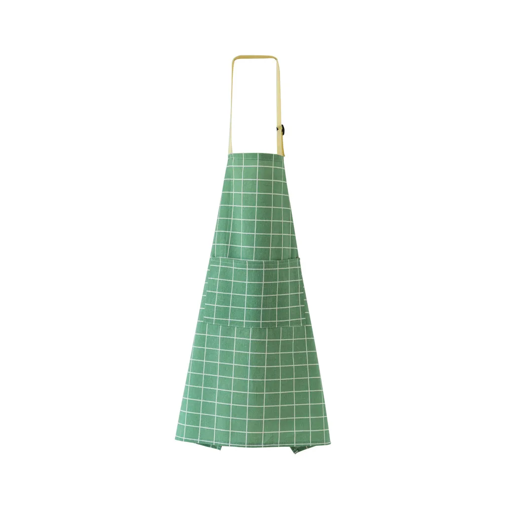 Green Saingace, Регулируемый Кухонный маслостойкий фартук, водонепроницаемый фартук для приготовления пищи с карманами 68x70 см, хлопковый фартук для повара#45 - Цвет: Green