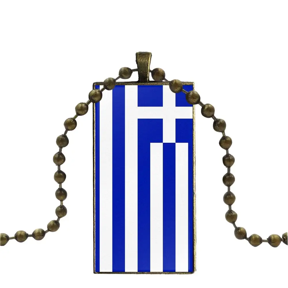 Флаги из греческого флага для женщин брендовые ювелирные изделия бронзового