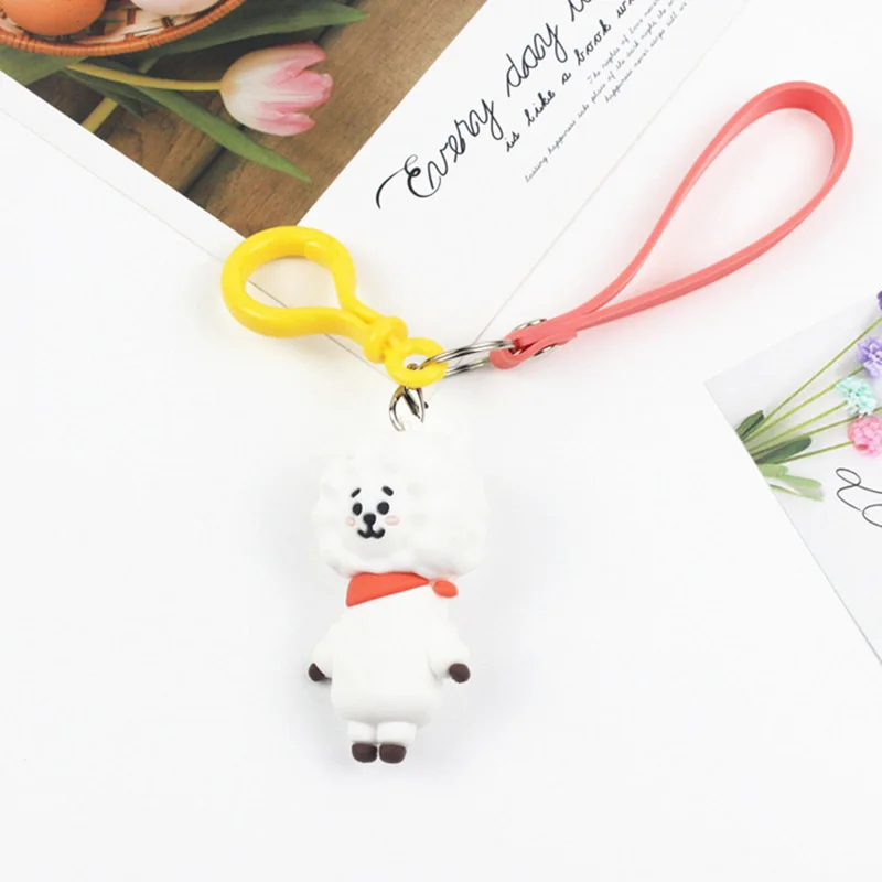 

Kpop Keychain Bangtan Boys Keychain key Chain Ring Pendant Jewelry Accessories Korean Cartoon Animals Rabbit Keychain Fans Gift