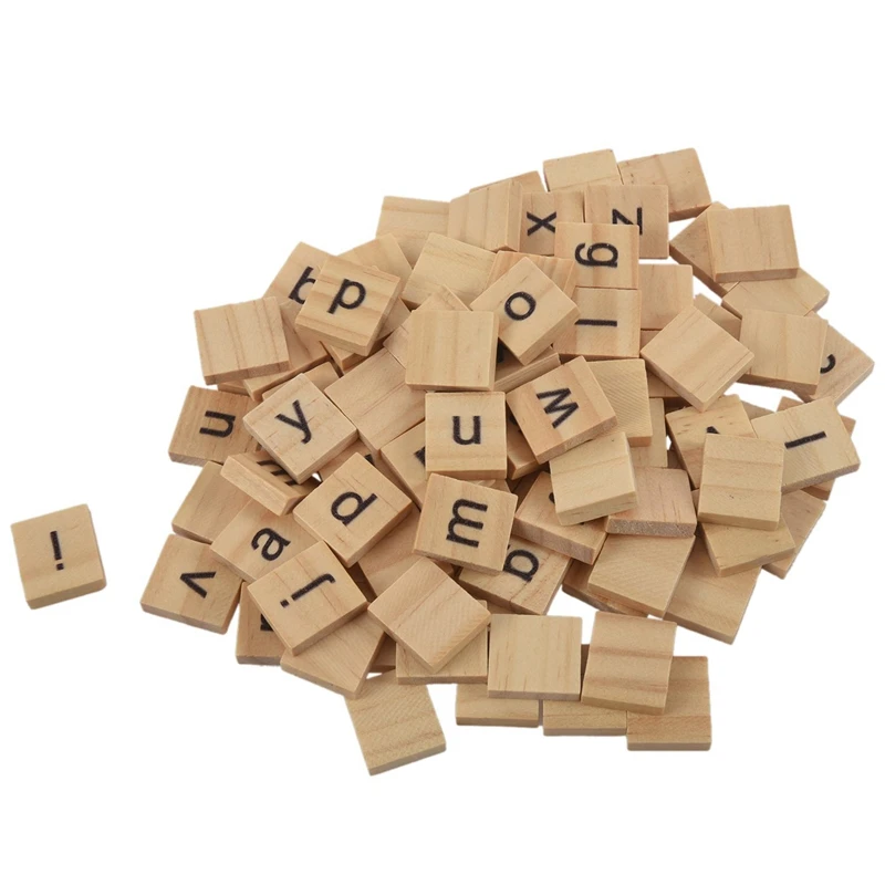 100 шт Деревянный скрэббл плитка ремесло ювелирных изделий делая полный набор