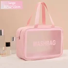 Полиуретановая Женская дорожная сумка для хранения туалетных принадлежностей, водонепроницаемая косметичка из ПВХ, портативная прозрачная косметичка, женская косметичка