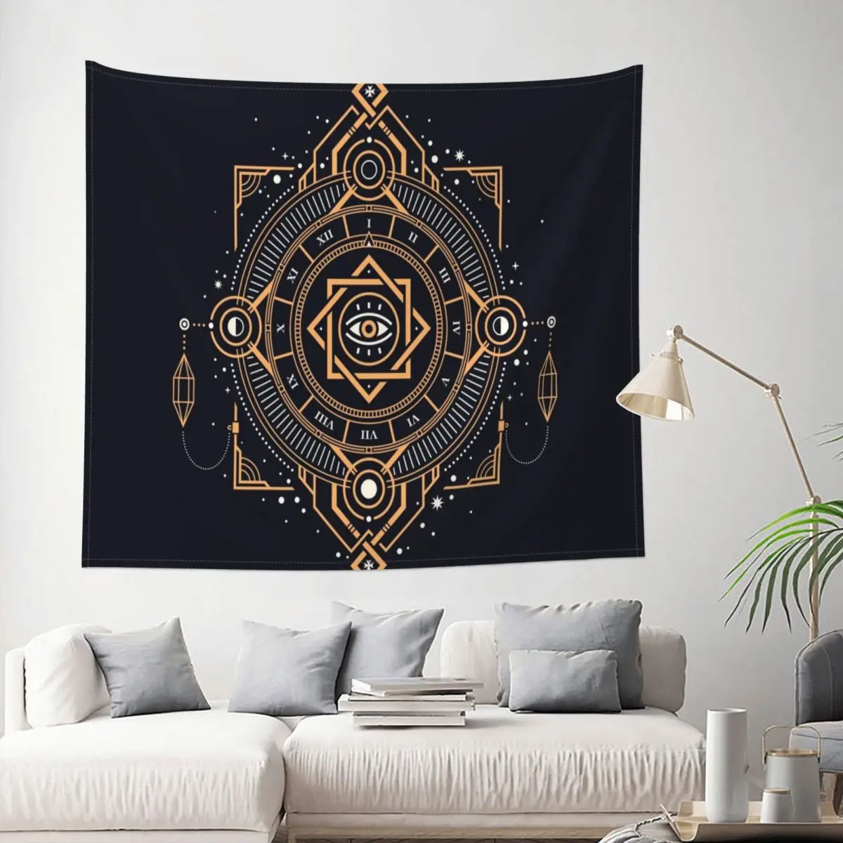 

Tapestry Sacred Geometry Witchcraft Tarot Magic Decor Wall Room Home Decoration Hanging Living room Kawaii Aesthetic Style