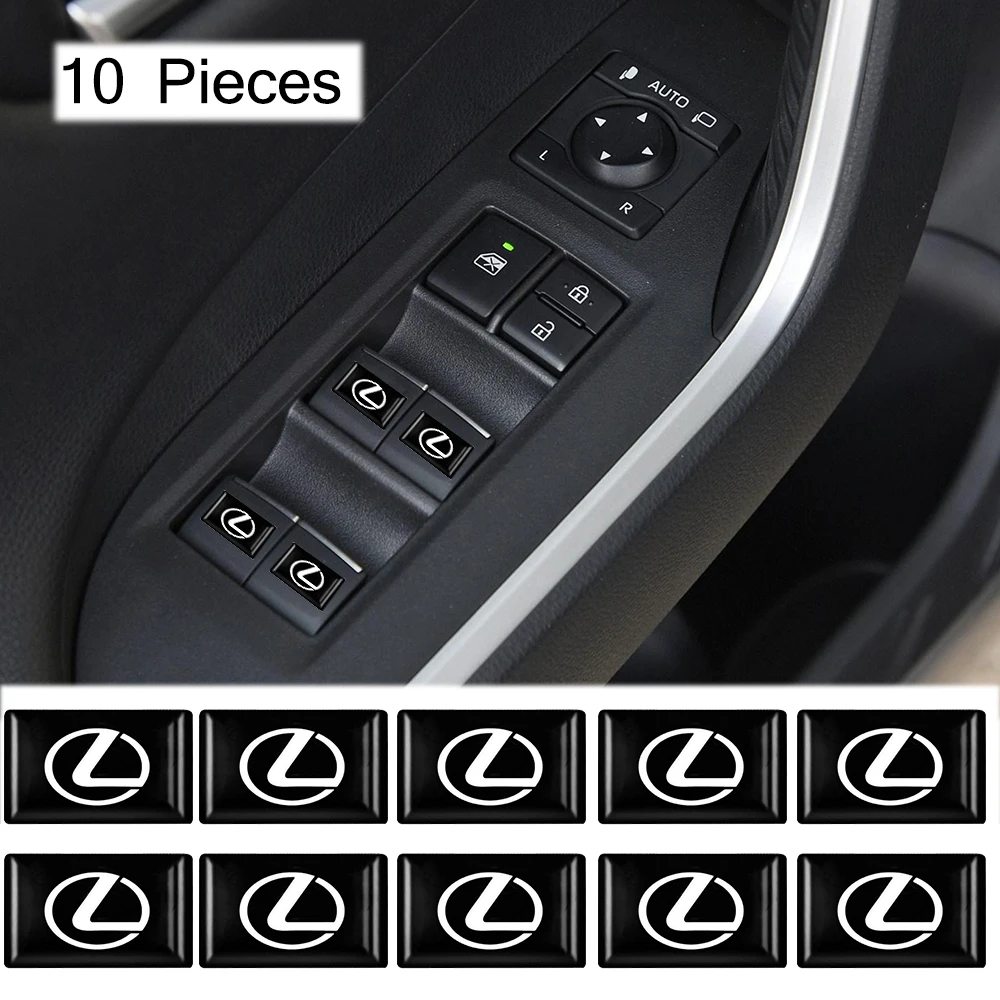 3D эпоксидные наклейки на руль автомобиля эмблема для Lexus RX 300 IS 250 GX 400 460 UX 200 NX LX GS ES