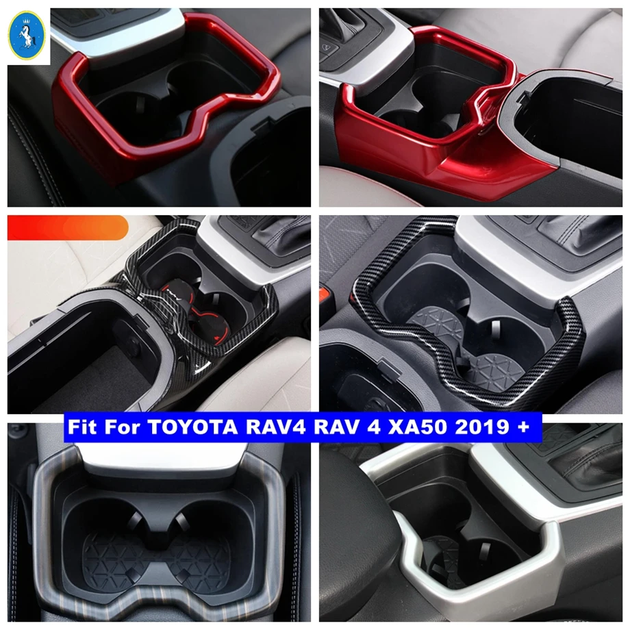 Accessories Central Front Water Bottle Drinks Cup Holder Decoration Panel Cover Trim Fit For Toyota RAV4 RAV 4 XA50 2019 - 2022