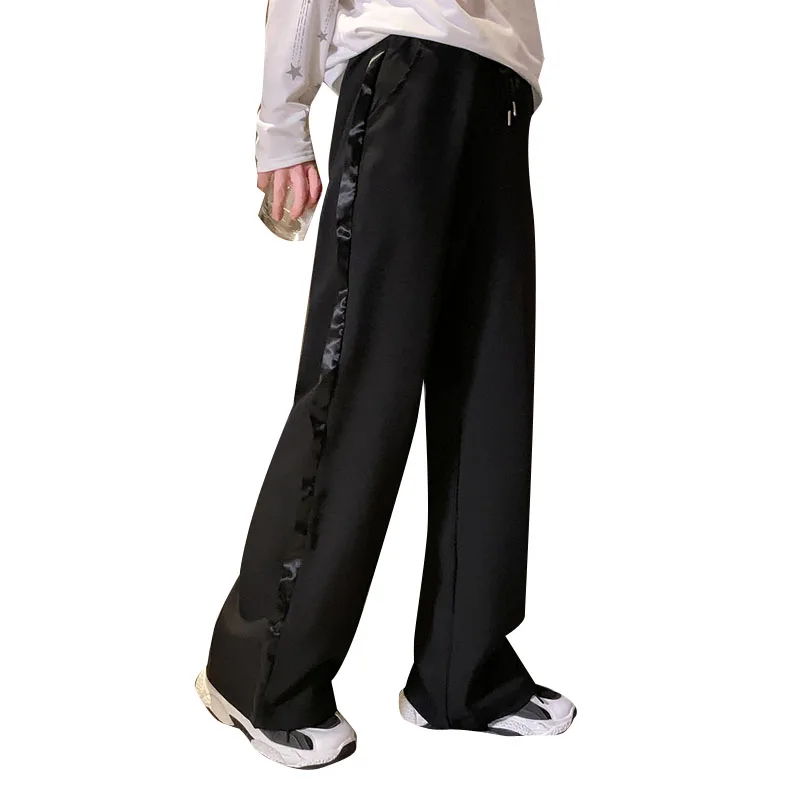 Мужские Винтажные прямые повседневные брюки мужские уличные модные хип хоп