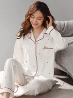 winter womens pajama set 100 cotton pyjamas home clothes pink pijamas pour femme printed sleepwear women 2pcs loungewear