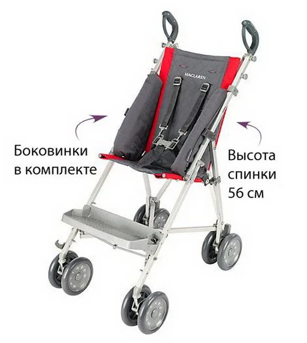 Коляска для особых детей Maclaren Major Elite Scarlet Charcoal | Мать и ребенок