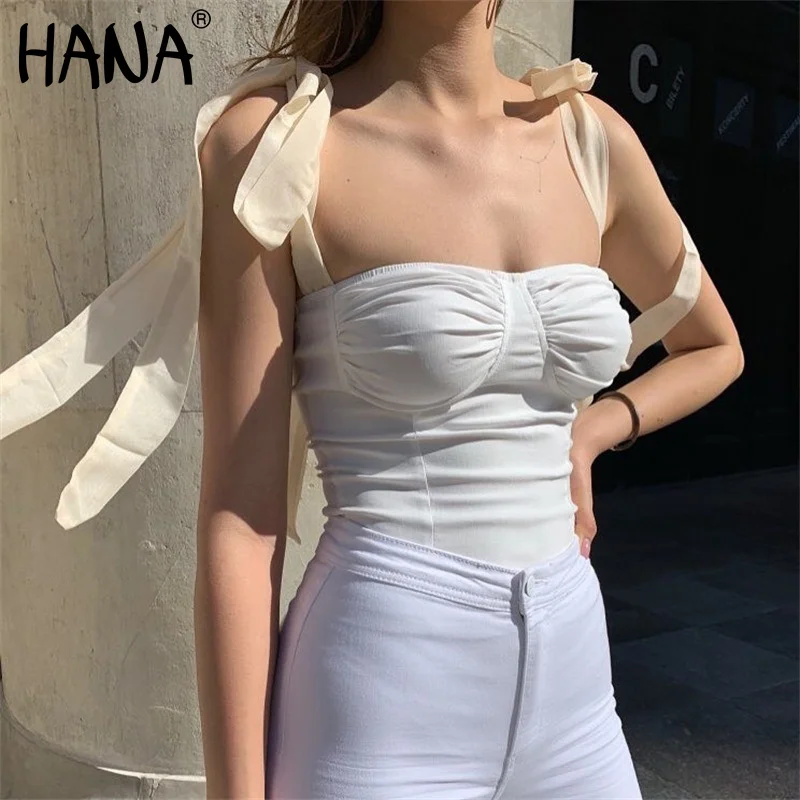 

2021 Summer Casual Sweet T-Shirt Women Tops Fashion Regular Low Bandage Solid Bodycon Tees Club Women Streetwear Skinny T Shirts