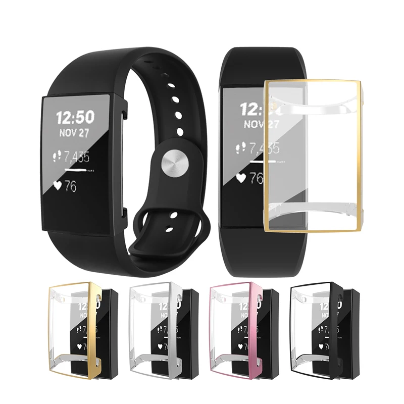 Новый мягкий ТПУ чехол для Fitbit Charge 3 Band силиконовый защитный прозрачный смарт