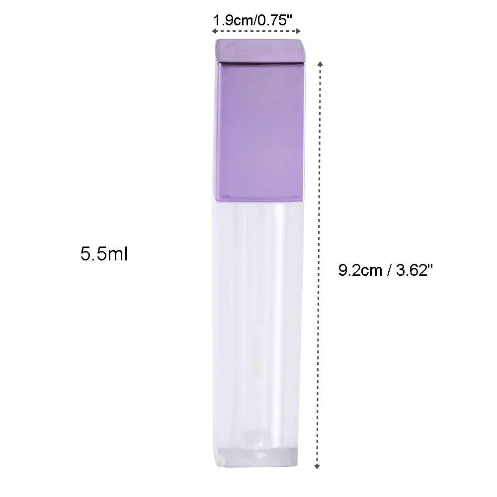 

5.5 ML Square Empty Plastic Lip Gloss Tube Refillable Lip Balm Bottle Reusable Sample Container For Lipstick Cosmetic