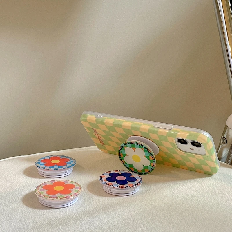 universal mobile phone bracket 3d cute flowers phone expanding stand finger holder for phone stand accessories for mobile phones free global shipping