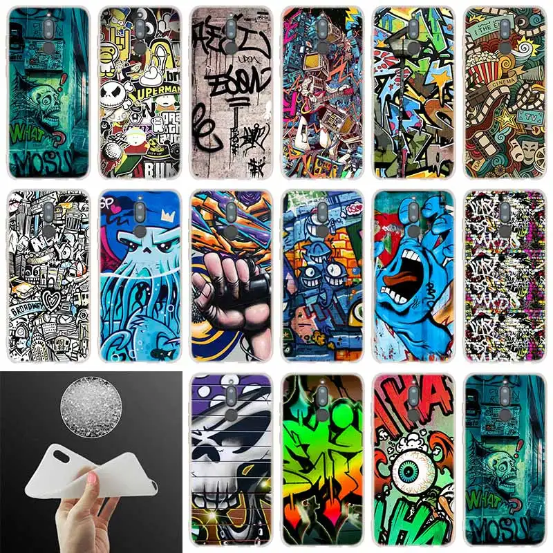 Мягкий силиконовый чехол граффити обои для Huawei Mate 30 20 10 Lite pro 20X 30lite Cover nova 5i 5z 4 3 3i