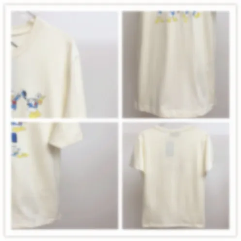 

199962 high quality Fashion Classic Cartoon Duck Pattern print Brand Luxury Design Casual Versatile Cotton T-shirt Unisex TEE