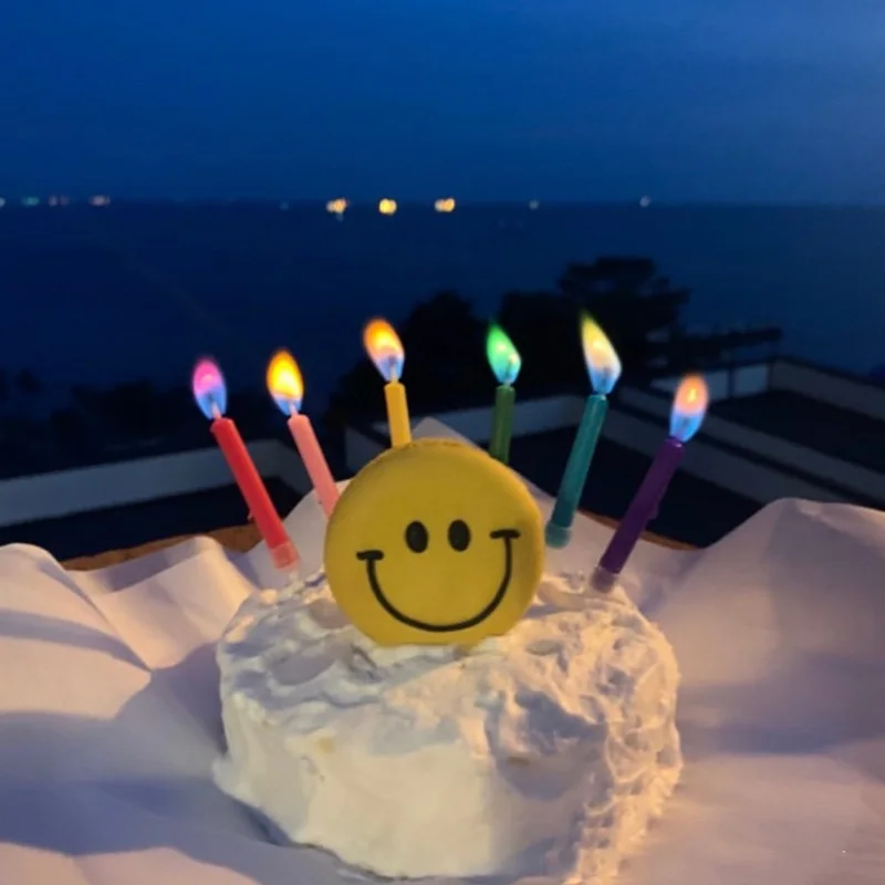 Цветные светящиеся свечи для детского дня рождения фотореквизит банкета на сто