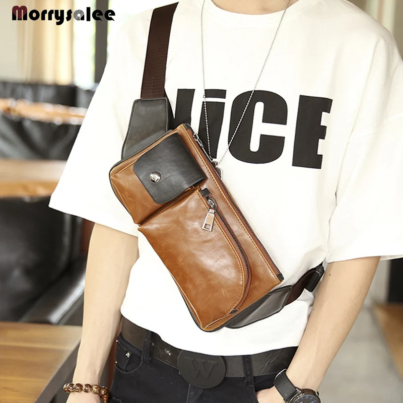 2022 Men Messenger Designer PU Leather Small Chest Bag Men Sling Messenger bag Fashion Travel Crossbody Bags Waist Bags