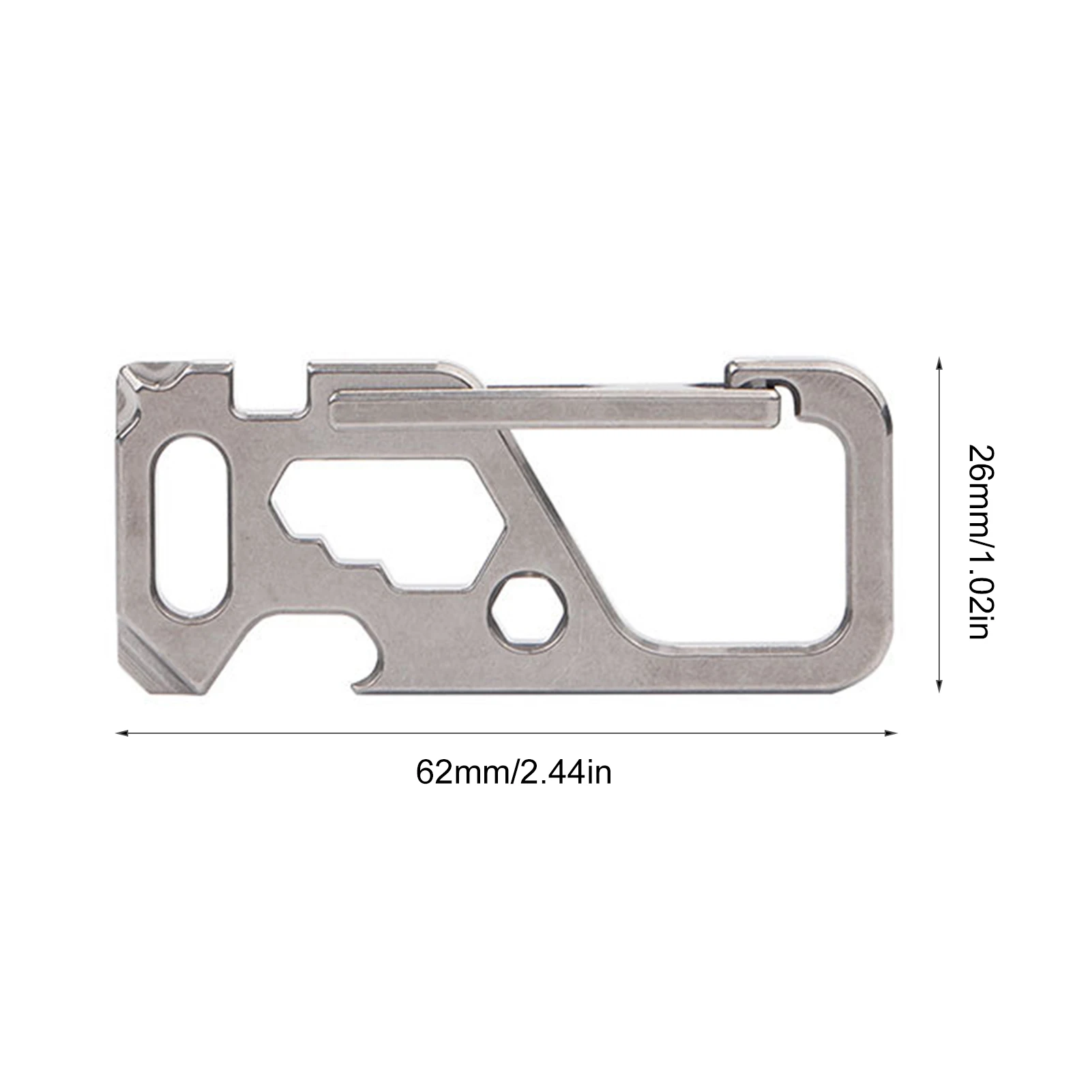 

Hot Sale! Outdoor Multi-function Hanging Buckle Titanium Alloy Bottle Opener Keychain Multi-purpose Wrench Screwdriver