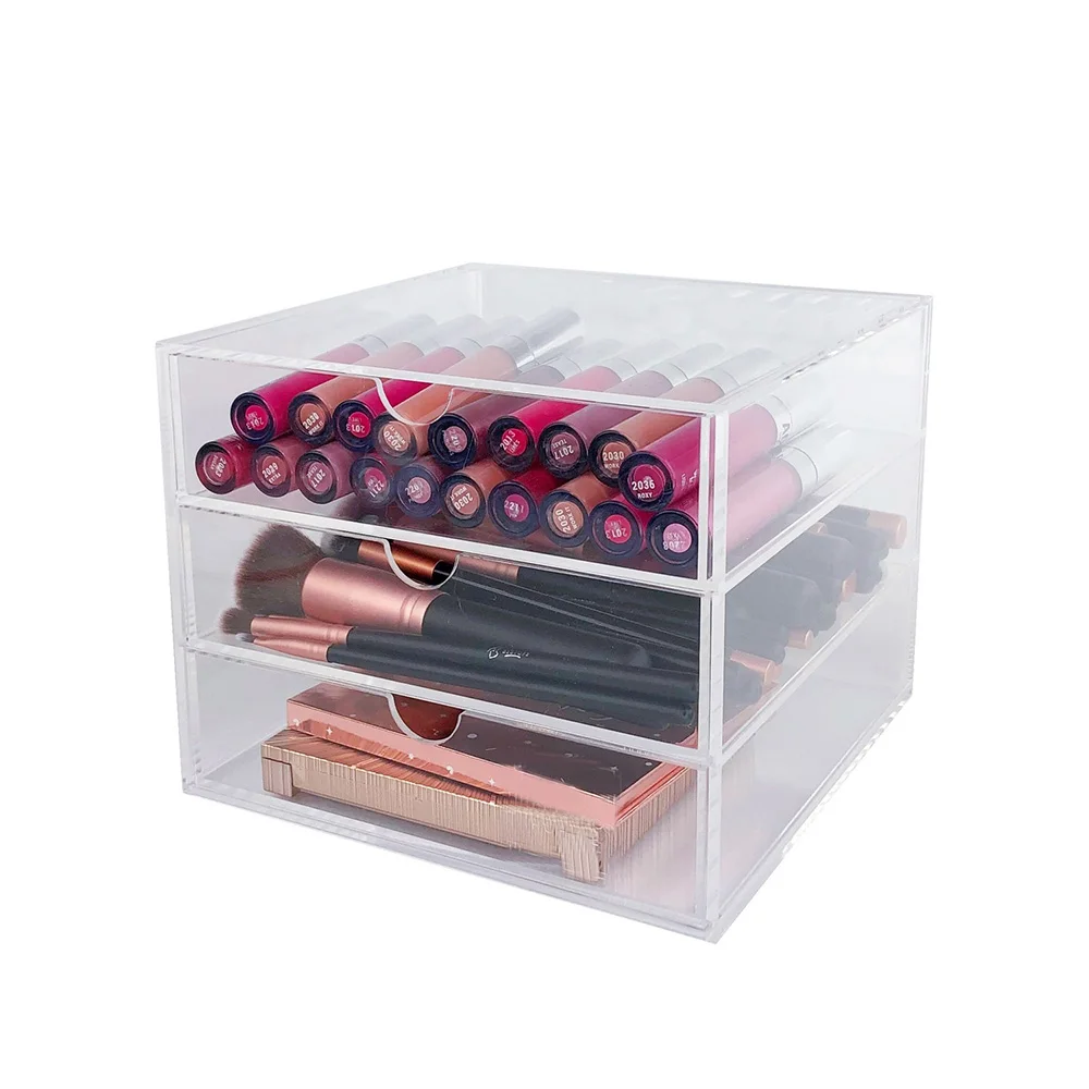 Макияж ящик для хранения косметики и ювелирных изделий большой дисплей стильный