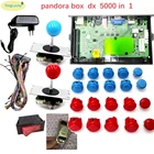Аркадная коробка 2021 Pandora 5000 в 1, набор сделай сам, аркадный джойстик 48 Way, кнопки для 2 игр, аркадная машина, консоль для видеоигр