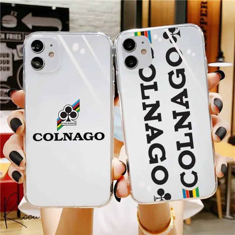 

Colnago Bicycle Brand Phone Case For Iphone 12 Pro Max Mini 11 Pro XS MAX 8 7 6 6S Plus X 5S SE 2020 XR Transparent Case Cover