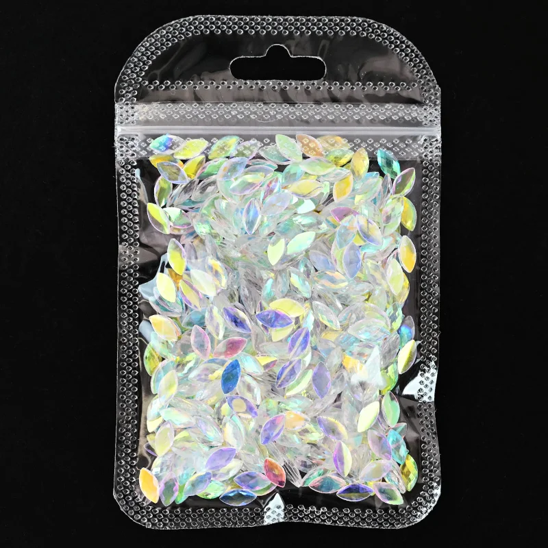 

#ZD84-Nail Art Set 1000pcs Crystal Resinstones Waterdrop Shaped 5 Points Star..Lucid Wholesale Manicure Resin Stones Flat Bottom