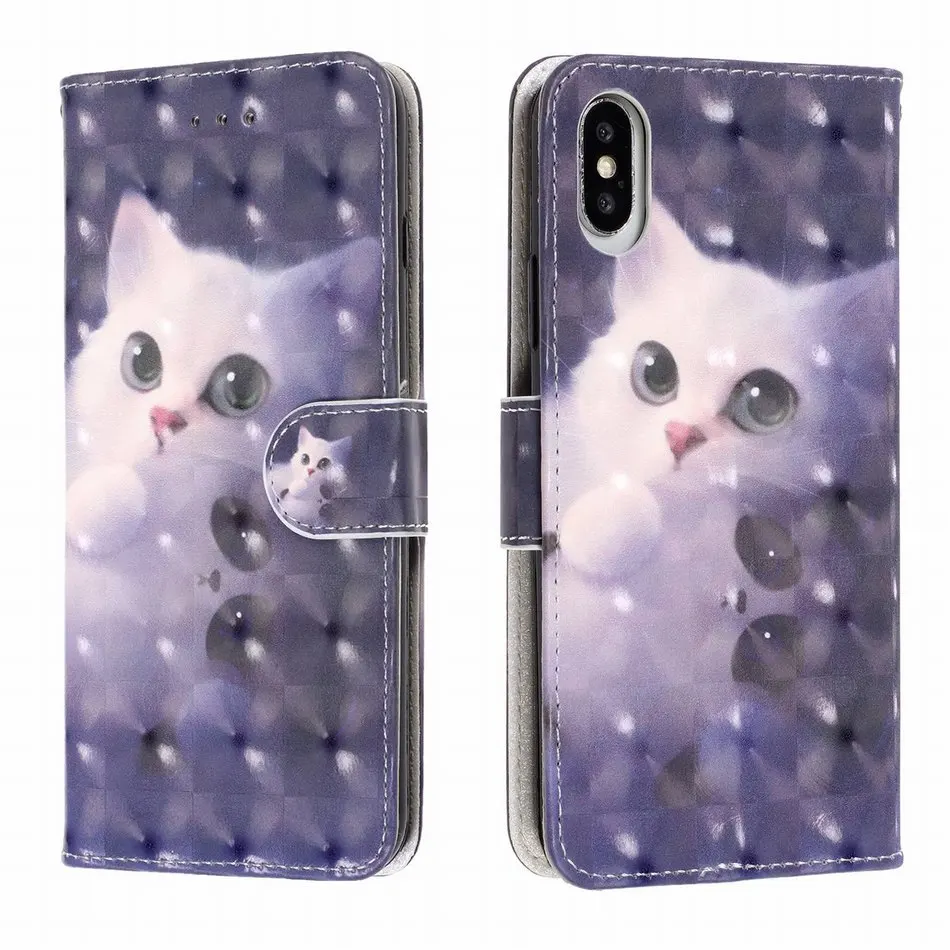 Роскошный телефонный флип-чехол для apple iPhone X XS XR 11 Pro Max 6 6S 7 8 Plus, чехол-подставка, окрашенный мужской женский кошелек E16F