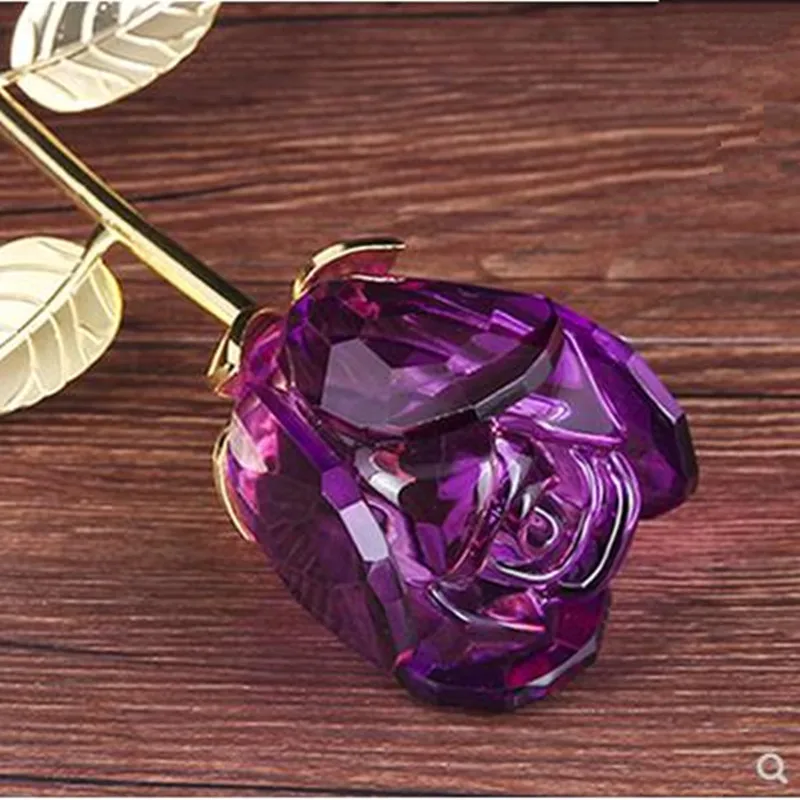 

BEAUTIFUL CRYSTAL ROSE FLOWER CRAFTS, HOME DECORATIONS, DESKTOP ORNAMENTS, WEDDING GIFTS