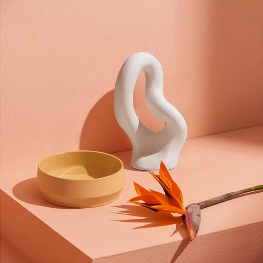 Ваза керамическая белая в скандинавском стиле ваза Керамическая Современная