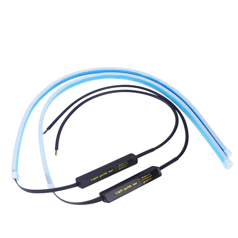 Ультратонкая автомобильная светодиодная лента 2 шт. динамический осветительный