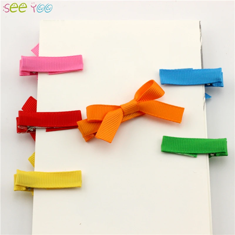 Новый стиль красочные мини ленты бант с заколками для волос bebe девушки шпильки